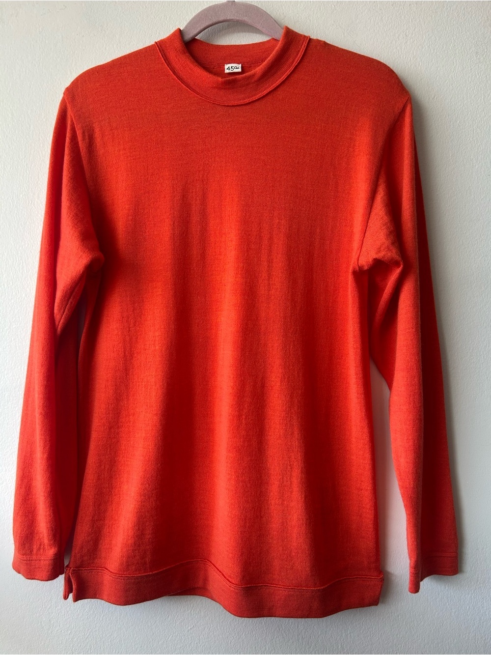 45R men’s Made in Japan wool pullover sweater in tangerine